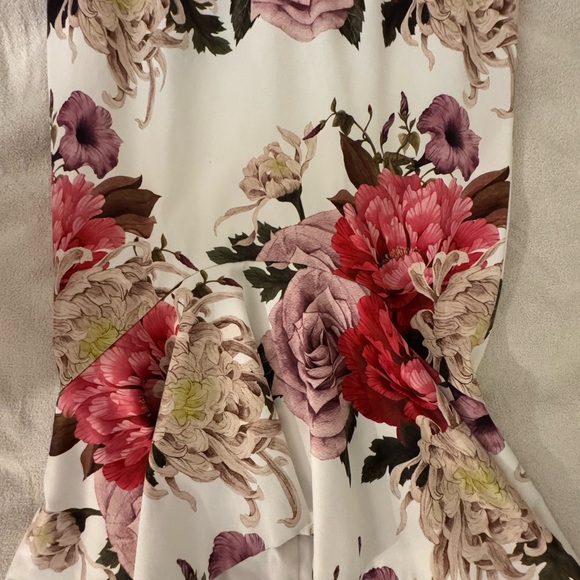 Elle Zeitoune Gorgeous Floral Satin Dress S - Picture 7 of 10
